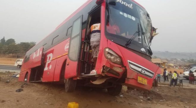 Dozens escape death in another Accra-Kumasi highway accident