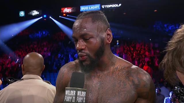 Wilder reacts to stunning TKO