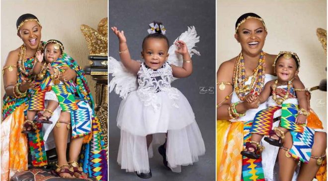 Nana Ama McBrown finally reveals daughter’s face as she celebrates her 1st birthday