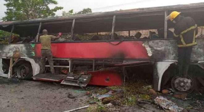 30 people burnt to death in Kintampo-Tamale road crash