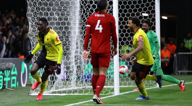 Watford 3-0 Liverpool: Reds’ unbeaten league run ended in stunning style