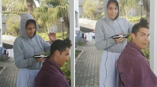 Cristiano Ronaldo gets a haircut from girlfriend Georgina because of ‘Love’