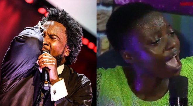 Sonnie Badu’s attention caught by young talent Emily Gyan’s powerful Voice (+video)