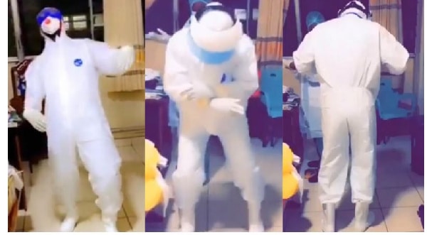 James Gardiner celebrates dancing nurse in PPE who has gone viral
