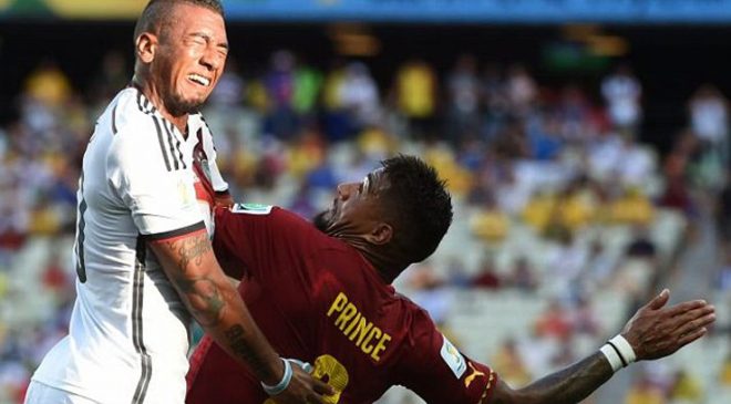 Jerome Boateng admits there was pressure on him playing against KP Boateng at 2010 World Cup