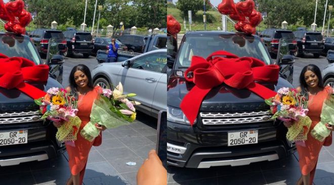 Nana Aba Anamoah receives Range Rover as birthday gift (VIDEO)