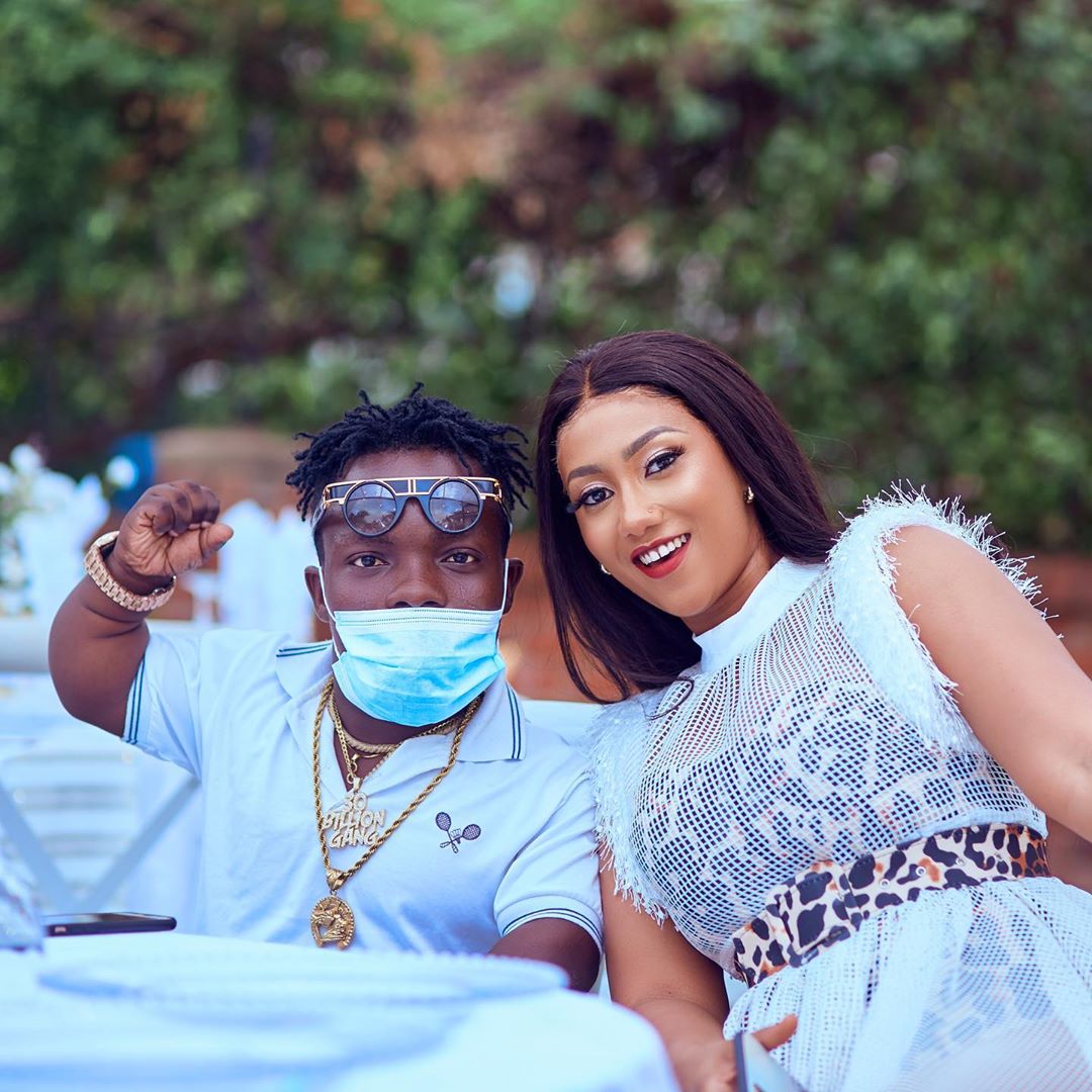 Shatta Bundle looks Richer than before in a latest photo with Hajia4Real during her birthday (+Photo)