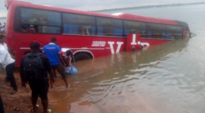 VIP bus plunges into River Oti at Dambai
