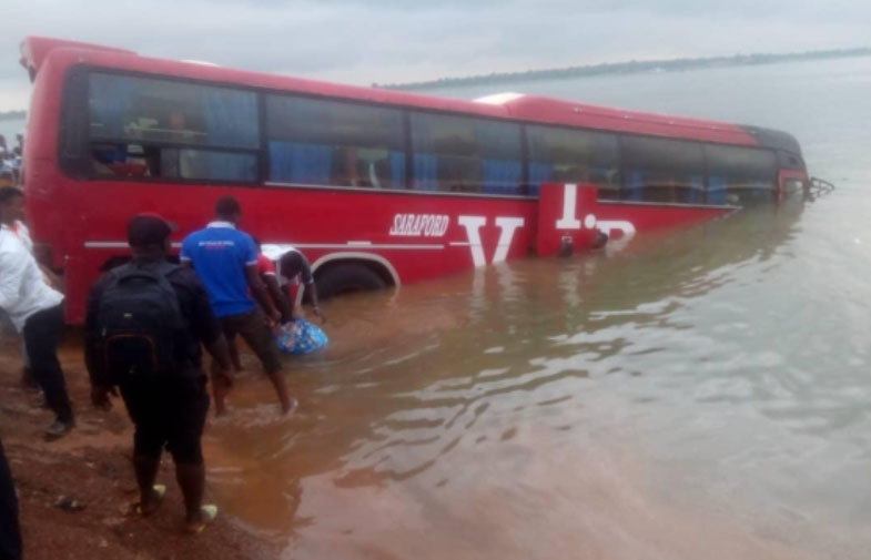 VIP bus plunges into River Oti at Dambai