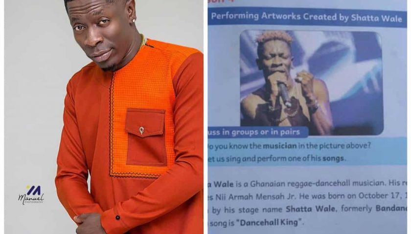Shatta Wale featured in GES approved Creative Arts textbook