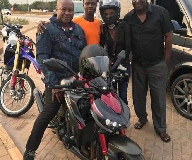 ‘I’ll give you motorbikes on hire purchase’ – Mahama to Okada operators