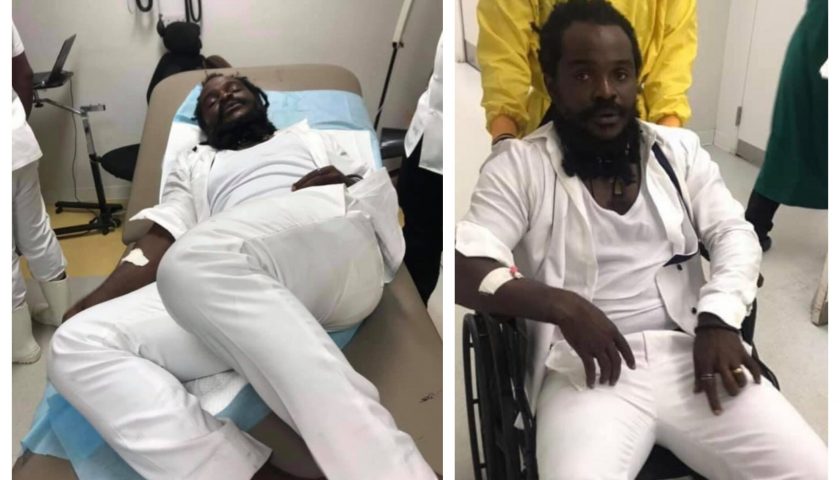 Ras Kuuku lands in hospital after dislocating arm at Shatta Wale vs Stonebwoy soundclash