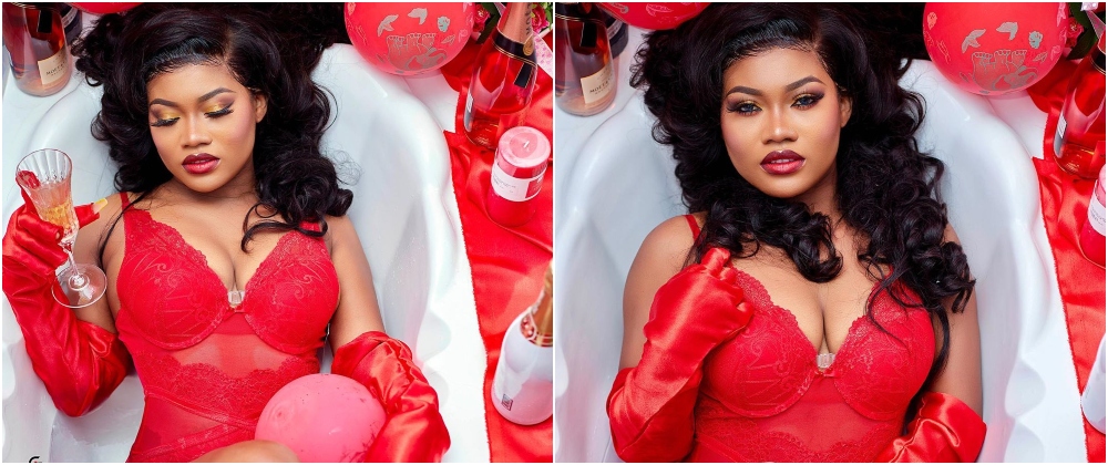 LilWin’s Girlfriend Sandra Sarfo Ababio Celebrates Birthday With Red Hot Pictures (+Photos)