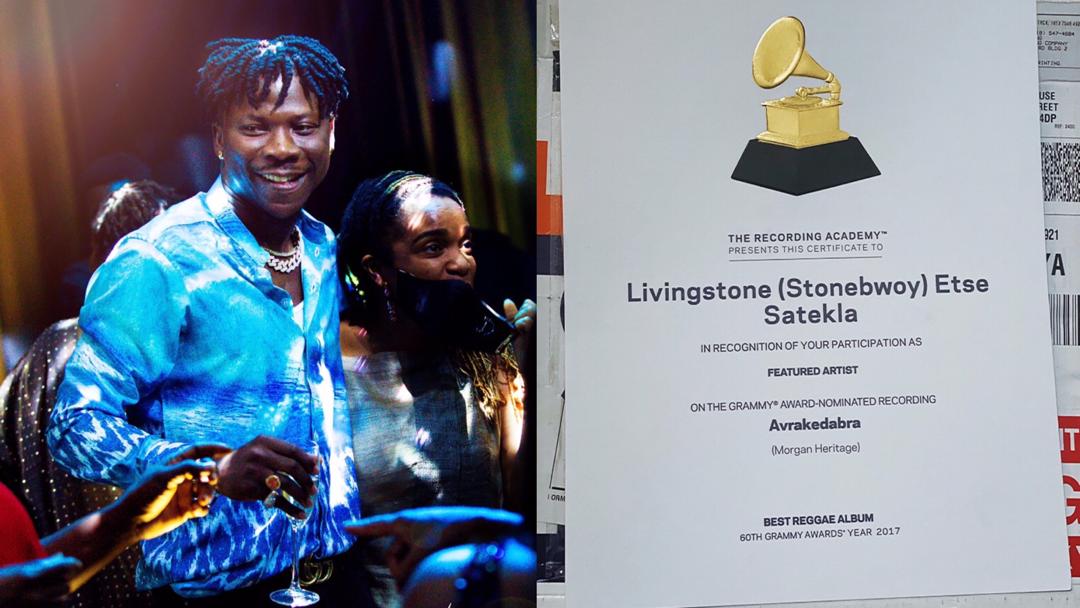 Stonebwoy officially a Grammy recognized featured artiste