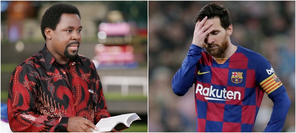 Prophet TB JOSHUA sends a strong advice to Barcelona’s Messi about his plans to leave