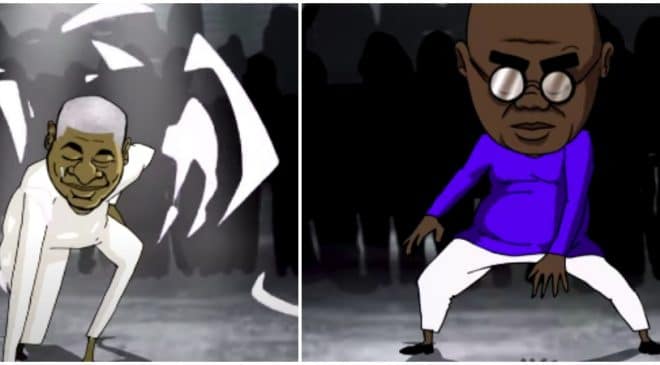 Watch: Wow! Presidential dance battle between “animated”  John Mahama and Nana Addo in a hilarious skit by Tales of Nazir
