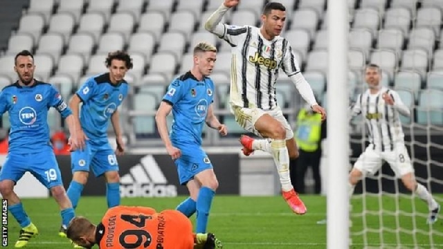 Ronaldo marks landmark appearance with 20th Seria A goal this season