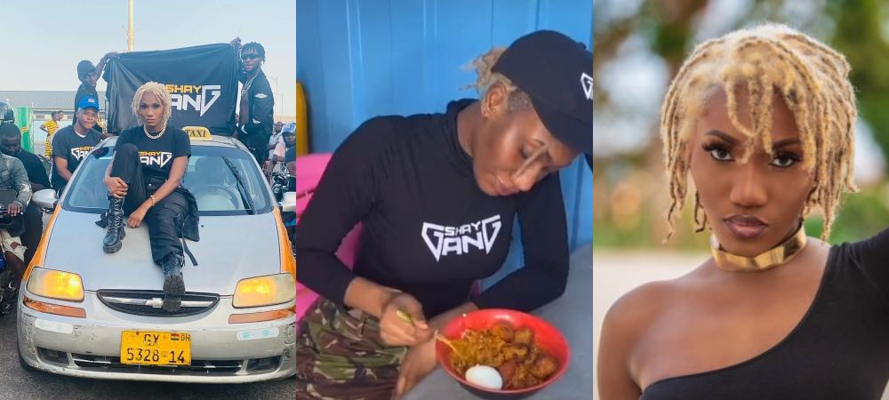 Wendy Shay sadly orders and eat road-side ‘Gob3’ in broad daylight [+Video]