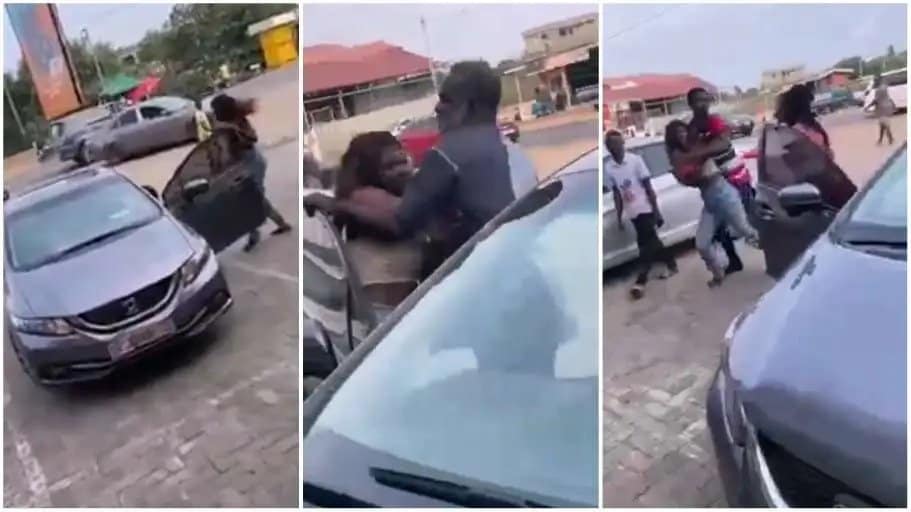 Video: Two proud sidechicks battle over a married man at East Legon in broad day light