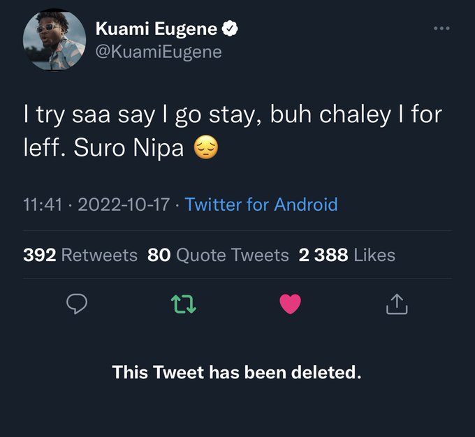 Kuami Eugene Gets a New Record Label, Empire