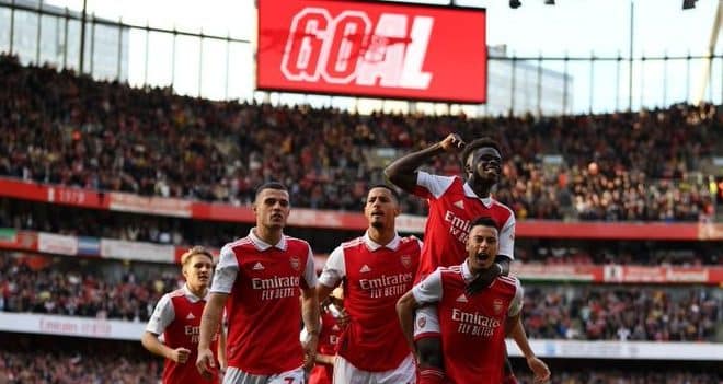 EPL: Arsenal return to summit as Martinelli and Saka sink Liverpool