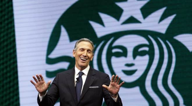 Starbucks’ Howard Schultz denies chain is against unions.