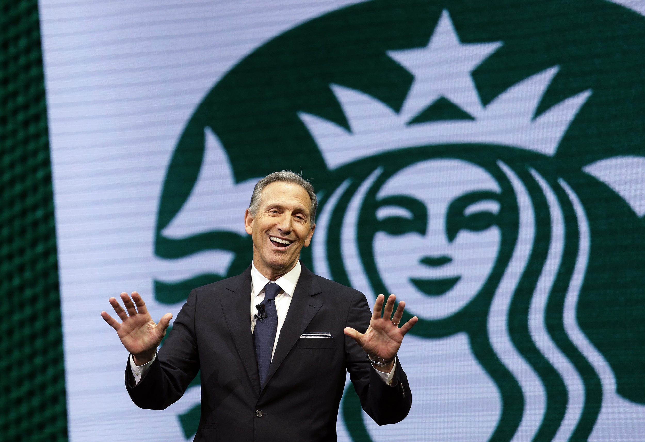 Starbucks’ Howard Schultz denies chain is against unions.