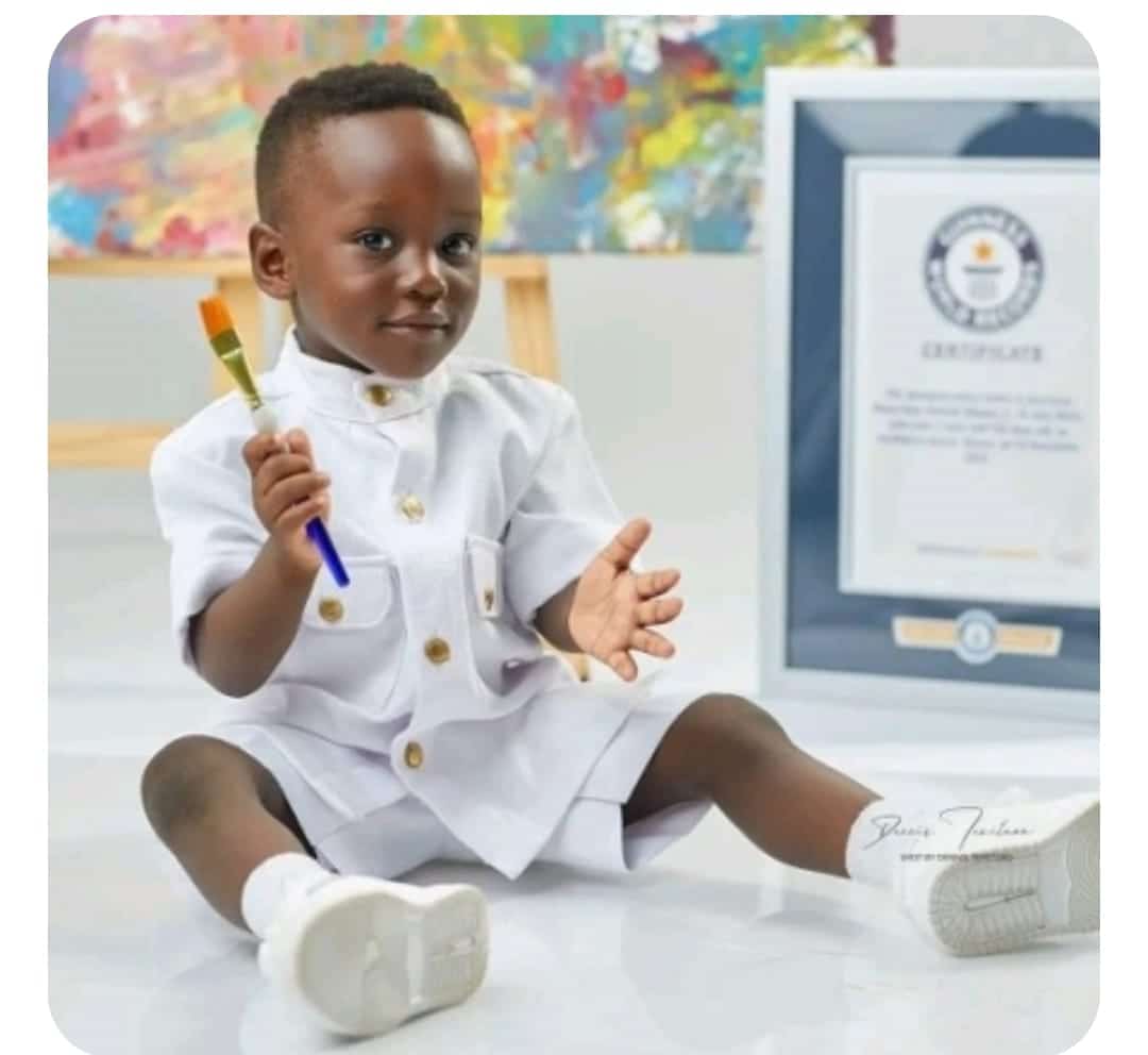 Brushes & Records: One-Year-Old Ghanaian Painter Officially a Guinness World Record Holder