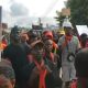 Axim youth demonstrate over locked-up stadium project