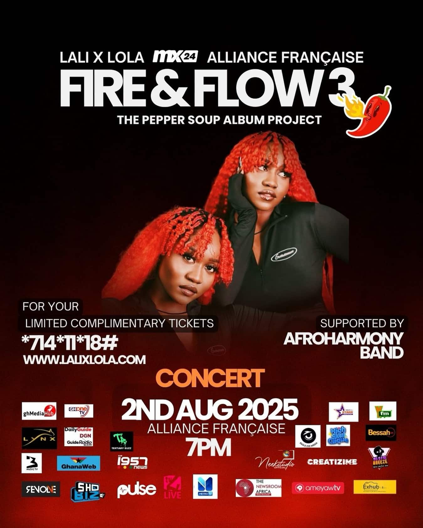 Lali X Lola Set to Ignite Accra with Fire & Flow 3 Concert on August 2